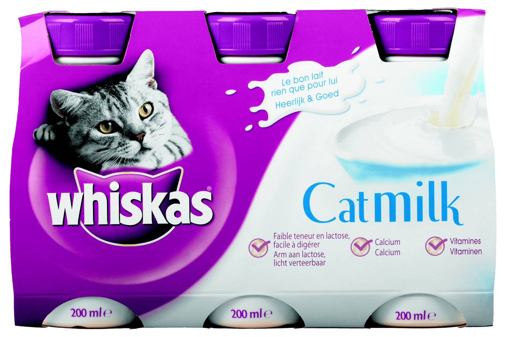 Cat Milk 3 x 200ml Lait WHISKAS